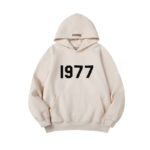 Essentials 1977 Print Beige Hoodie