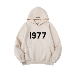 Essentials 1977 Print Beige Hoodie