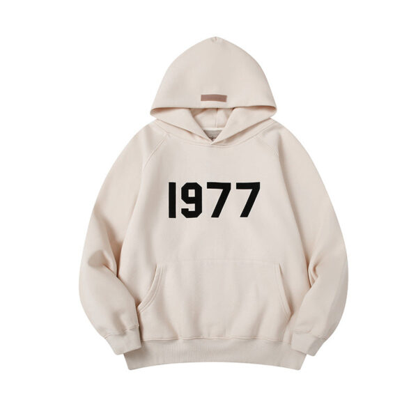 Essentials 1977 Print Beige Hoodie