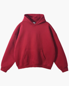 Essentials Red Oversized Pullover Hoodie