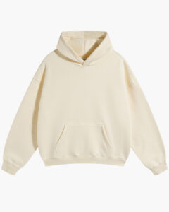Essentials Beige Oversized Pullover Hoodie