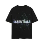 Essentials Black T-Shirt Funny Flowers
