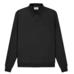 Black Long Sleeve Polo Essentials Sweatshirt