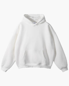Essentials White Oversized Pullover Hoodie