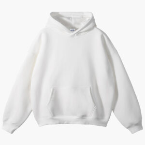 Essentials White Oversized Pullover Hoodie
