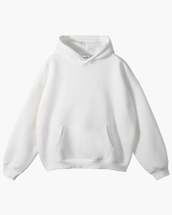 Essentials White Oversized Pullover Hoodie