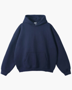 Essentials Navy Blue Oversized Pullover Hoodie