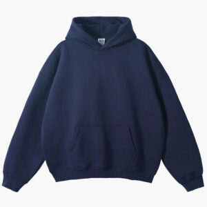 Essentials Navy Blue Oversized Pullover Hoodie